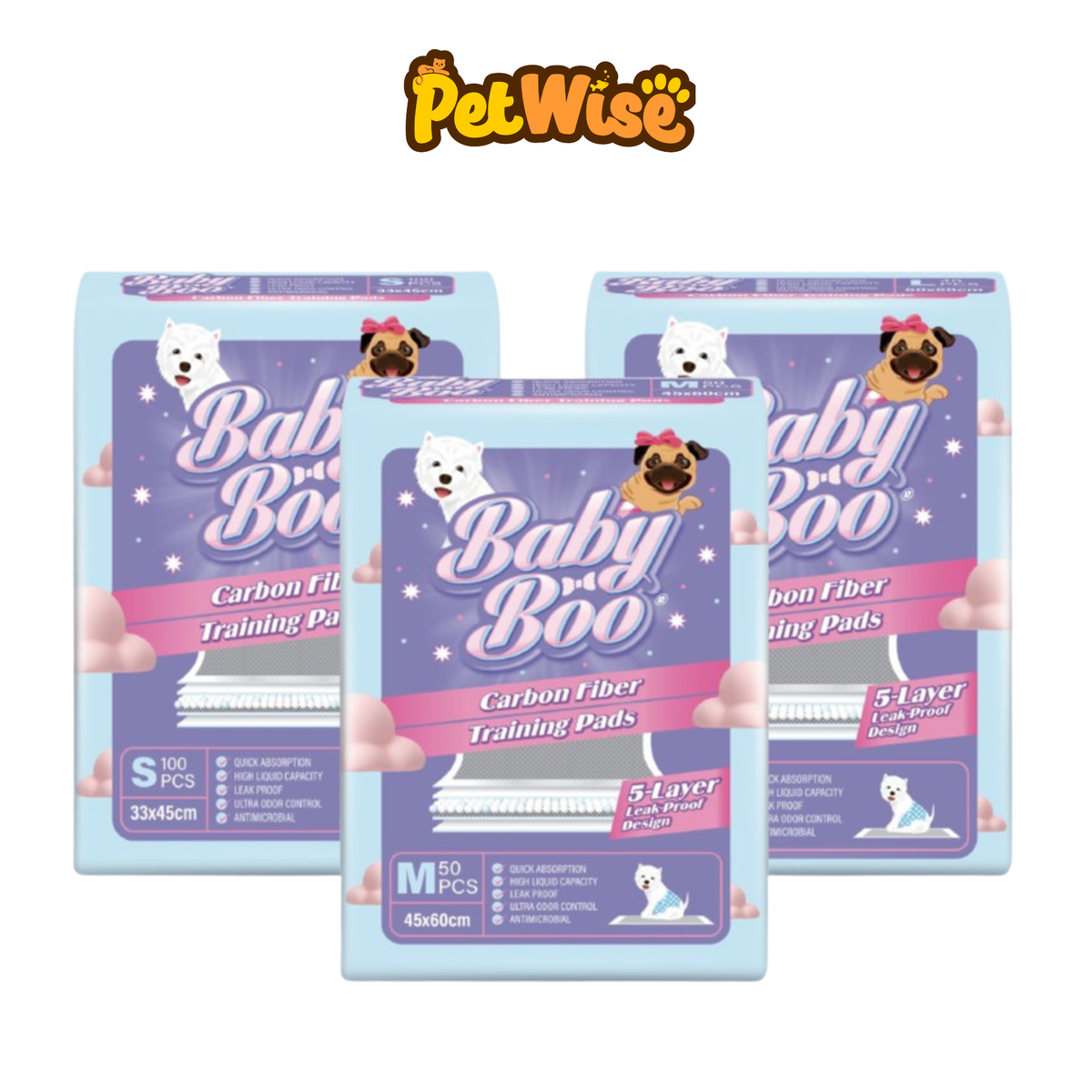 Baby Boo Carbon Pet Pads