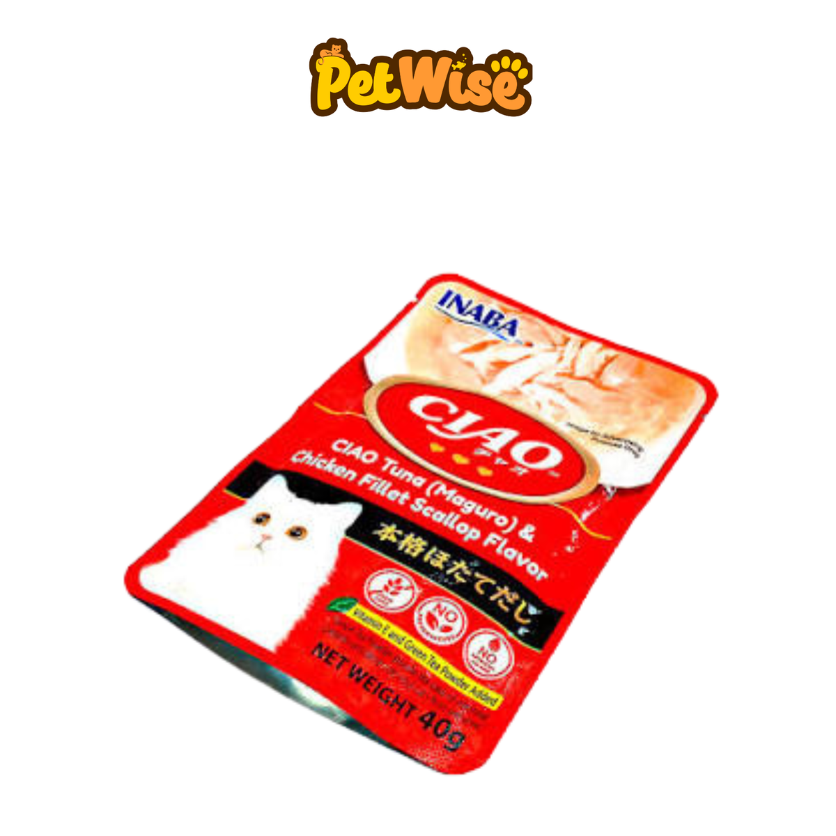 Ciao Tuna Maguro & Chicken Fillet Scallop Flavor 40g