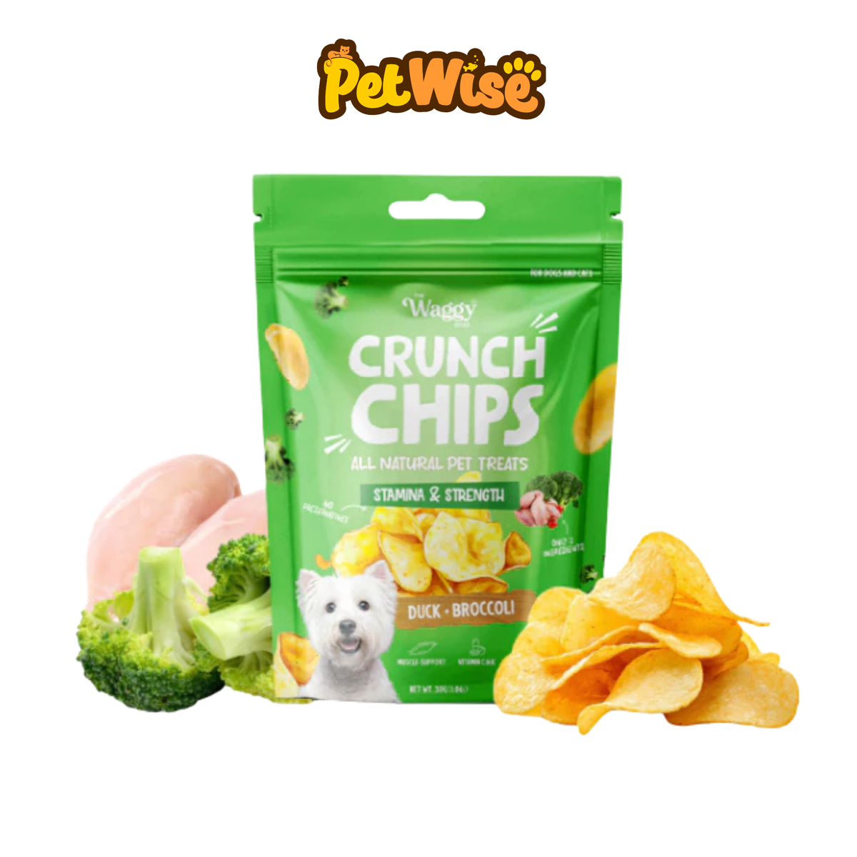 Waggy Bites Crunch Chips Fun Treats for Dog and Cats