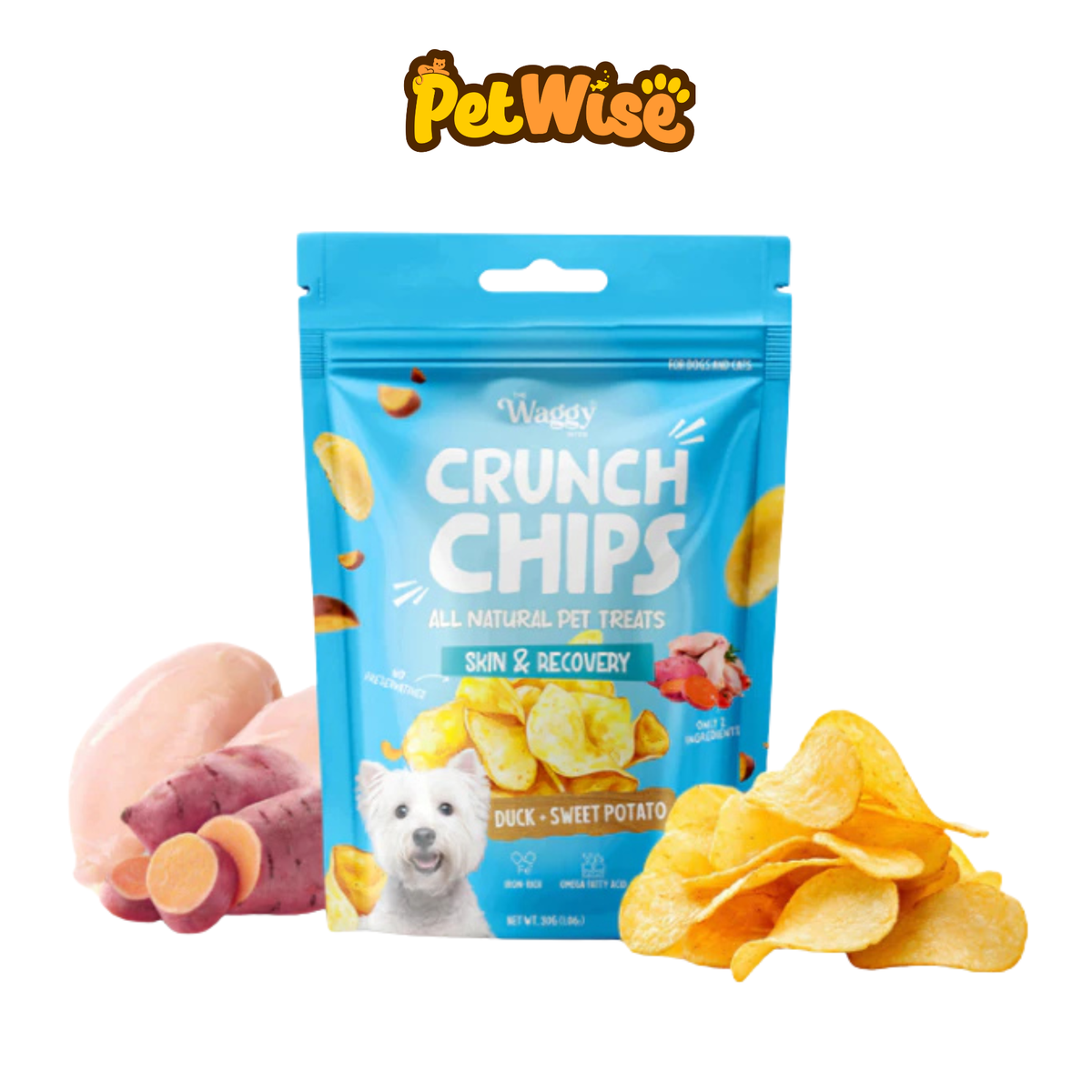 Waggy Bites Crunch Chips Fun Treats for Dog and Cats