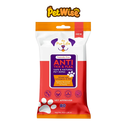 The Fur Life Anti Tick & Flea Wipes 80S