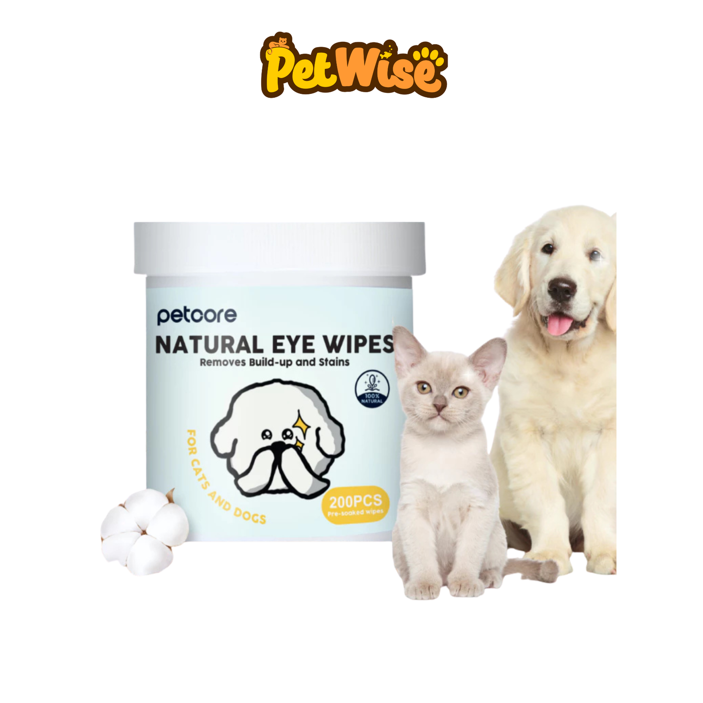 Petcore Tearstain Wipes