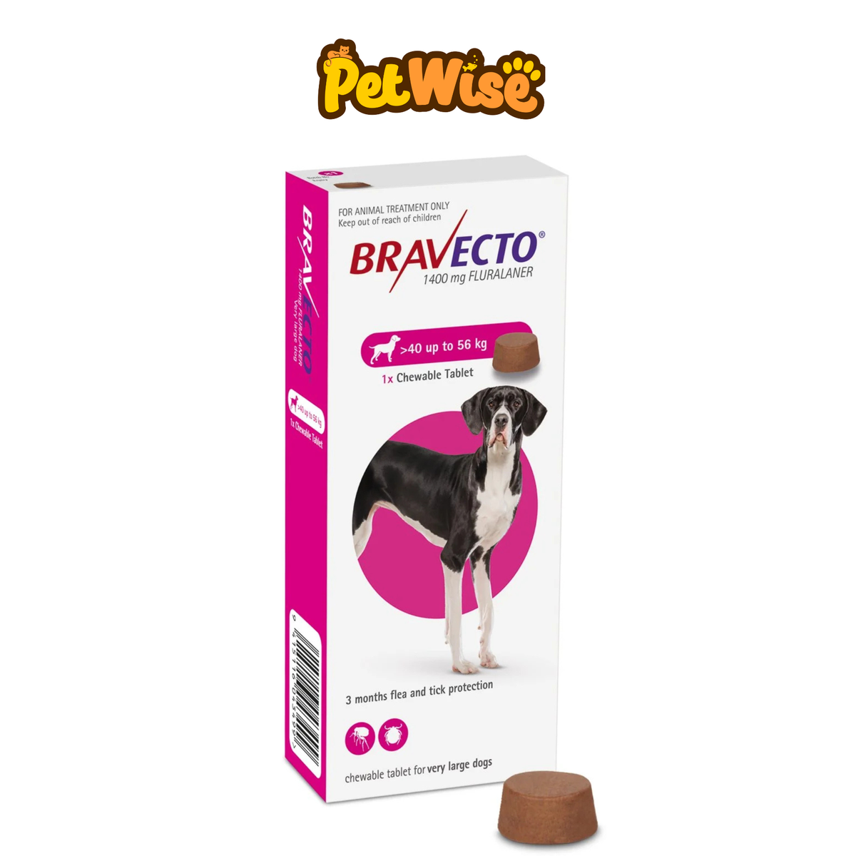 Bravecto Fluralaner 40–56kg - CLEARANCE PROMO