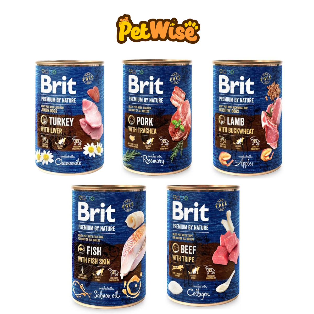 Brit Premium By Nature Canned Wet Dog Food 400g
