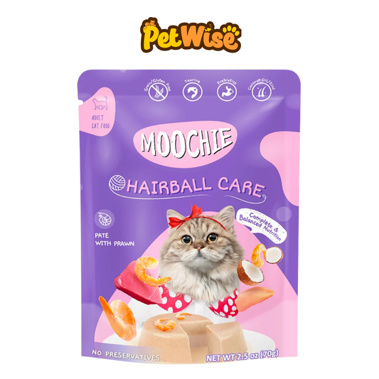 Moochie Cat Pate with Prawn – Hairball Care 70g